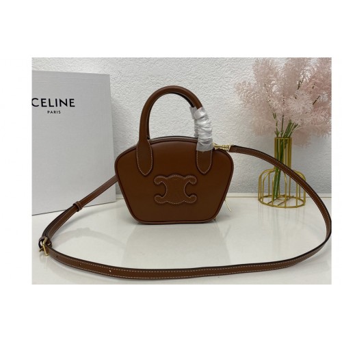 Celine MINI BOWLING BAG IN TAN CALFSKIN