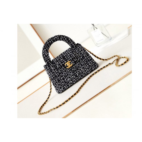 Chanel  AS4416 Mini Shopping Bag in Black Denim