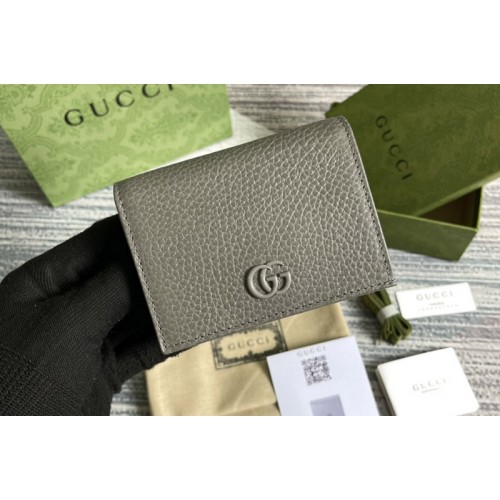 Gucci Marmont card case wallet in Grey leather