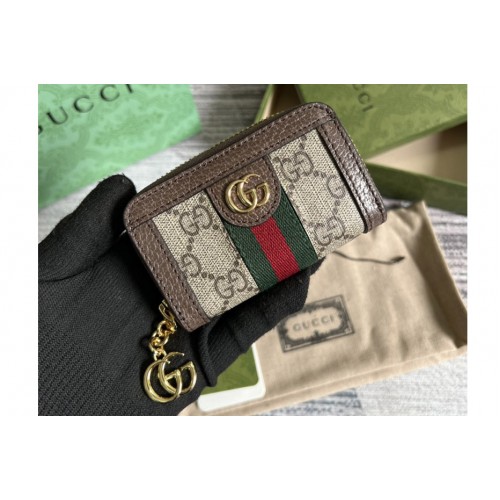 Gucci Ophidia Coin Case in Beige and ebony Supreme