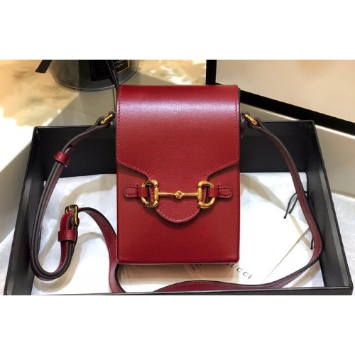Gucci Horsebit 1955 mini bag in Red leather