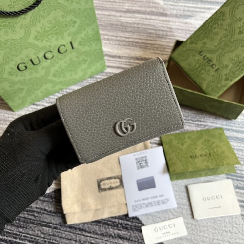 Gucci Marmont Medium Wallet in Gray Leather