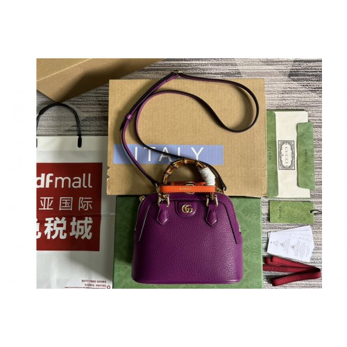 Gucci Diana mini tote bag in Purple Leather Gucci Diana mini tote bag in Purple Leather