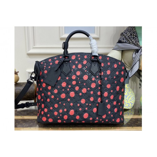 Louis Vuitton M21676 LVxYK Lock it Bag in Black and red Taurillon Monogram cowhide with Infinity Dots print Louis Vuitton M21676 LVxYK Lock it Bag in Black and red Taurillon Monogram cowhide with Infinity Dots print