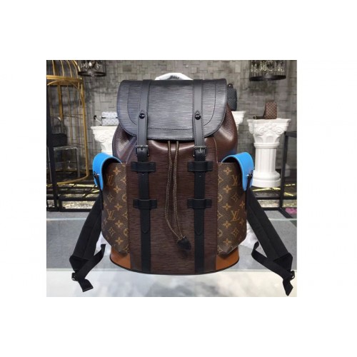 Louis Vuitton M51458 Christopher PM Backpack in Epi Leather With Monogram Canvas Louis Vuitton M51458 Christopher PM Backpack in Epi Leather With Monogram Canvas