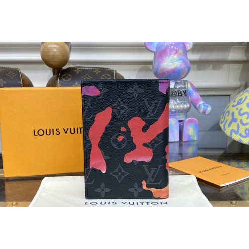 Louis Vuitton M81850 Passport Cover in Sunrise Monogram Eclipse coated canvas Louis Vuitton M81850 Passport Cover in Sunrise Monogram Eclipse coated canvas
