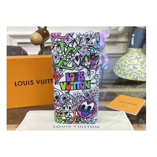 Louis Vuitton M82011 Brazza Wallet in Green Monogram Comics coated canvas
