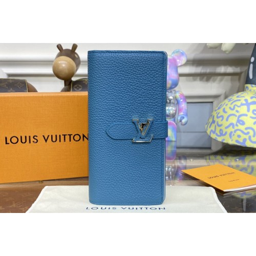 Louis Vuitton M81367 Vertical wallet in Blue Taurillon leather Louis Vuitton M81367 Vertical wallet in Blue Taurillon leather