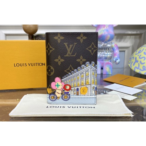 Louis Vuitton M81635 Passport Cover wallet in Monogram coated canvas With Pink