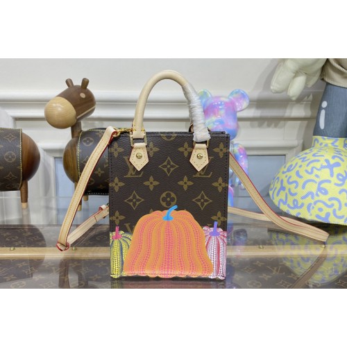 Louis Vuitton M82108 x YK Petit Sac Plat Bag in Monogram coated canvas with Pumpkin print Louis Vuitton M82108 x YK Petit Sac Plat Bag in Monogram coated canvas with Pumpkin print