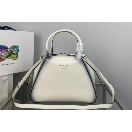 Prada 1BA366 Small brushed leather Prada Supernova handbag in White Leagther