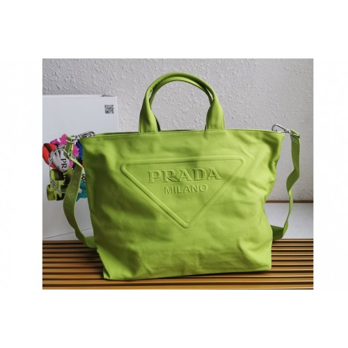 Prada 1BG081 Canvas bag in Green Canvas